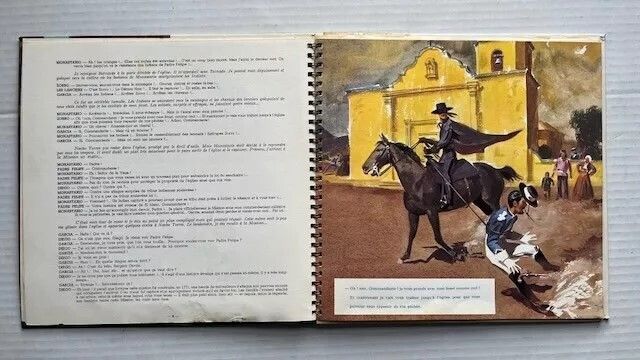 Daniel Gelin - Zorro D'apres Le Grand Film De - WALT DISNEY 1959 French Book + 10" Vinyl