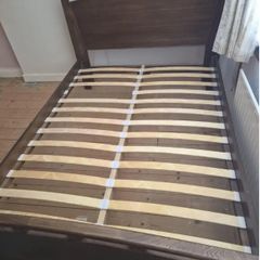 As New - Gorgeous 4Ft 6 Double Wooden Bed Frame - Can Deliver