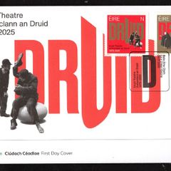 2025 Ireland 50th Anniversary Druid Theatre Company Commemorative Stamp An Post First Day Cover (FDC)
