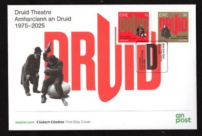2025 Ireland 50th Anniversary Druid Theatre Company Commemorative Stamp An Post First Day Cover (FDC)