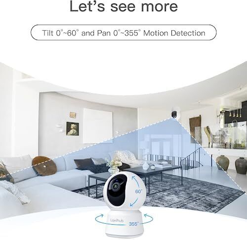 Pet Dog Cameras with App,2K 3MP Indoor Security Camera for Baby Cat Puppy Nanny,360 degree Night Vision,Sound Detection,Motion Tracking