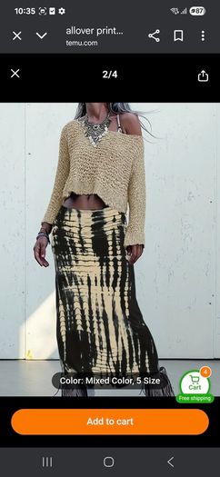 SKIRT black and cream
