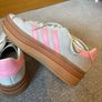 Adidas Gazelle Bold Grey Pink Platform Shoes UK 3 Image 4