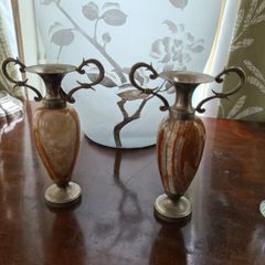 Vintage Italian mini Onyx Vases