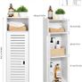 Waterproof Bathroom Cabinets, Storage Accessories Floor Standing Cabinet for Bathroom,Furniture for Bedroom Kitchen Hallway,Storage Cupboard Unit Image 2