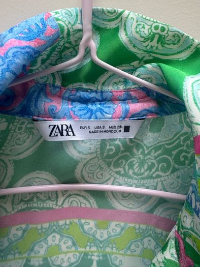 Zara Multicolour Sateen Shirt