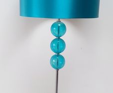 Crackle glass balls Teal colored Floor Lamp