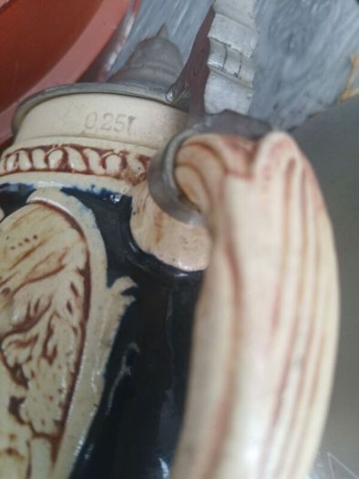 Rare Vintage Relief Beer Stein