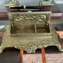 Vintage Ornate Brass Postage Stamp Keepsakes Box Image 5
