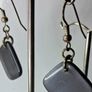 Steel Grey Mosaic Diamond Drop Earrings Image 3