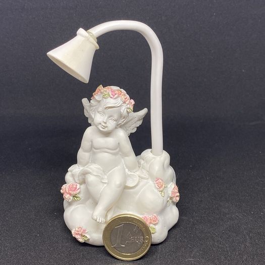Little Angel Polyresin Lamp | White, Battery powered