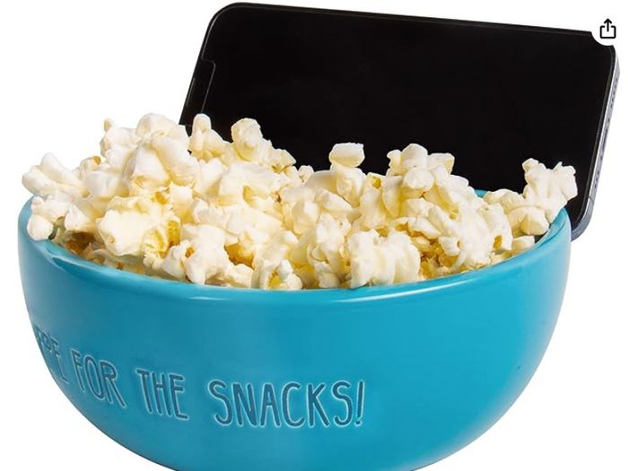 Fizz Creations Blue Ceramic Snack Bowl & Phone Holder