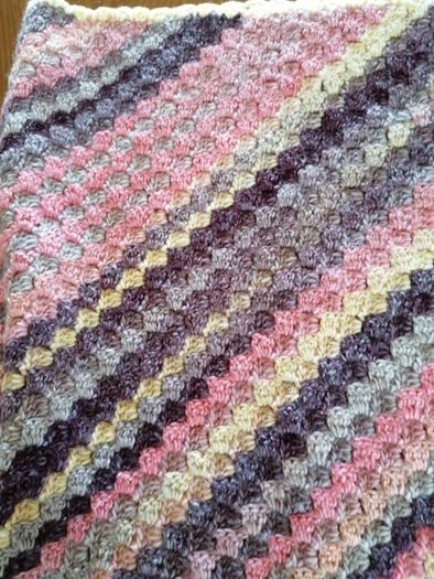 Blanket Hand Crochet 36"Sq Stunning Blanket