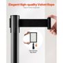 Stanchion Post, 8 Pcs Crowd Control Barrier with 8 Retractable Belts & 2 Sign Holders, Carbon Steel Stanchion Post Queue with Sand Injection Hollow Base for Theater, Party, Wedding, Exhibition Image 4
