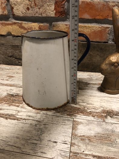 vintage enamelled jug