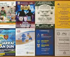 8 GAA Programmes Team Sheets - Club, National League, Joe McDonagh, Leinster JFC
