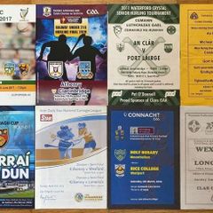 8 GAA Programmes Team Sheets - Club, National League, Joe McDonagh, Leinster JFC