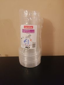 Plastic pint glasses
