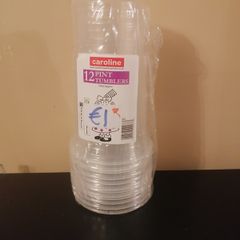Plastic pint glasses