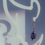 Smokey Plum Glass Cube Facet Drop Earrings Image 6