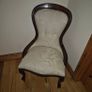 Victorian Style Vintage Balloon Back Upholstered Nursing Chair Image 5