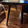 Black glass-topped office desk Image 2