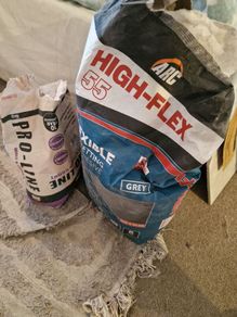 grout and adhesive