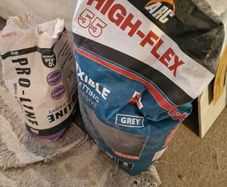grout and adhesive
