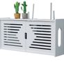 White Wall Router Shelf Storage Box for WiFi Router, TV Set-Top Box, 48 x 12 x 24 cm Image 3