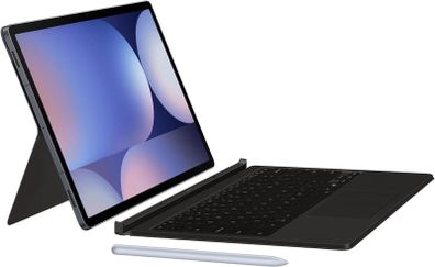 Original Samsung EF-DX825 Protective Case for Galaxy Tab S10+ | Tab S9+ | Tab S9 FE+ with QWERTY Keyboard and AI Button, Two Part Case, Slim Design, S Pen Compartment Black (PEN IS NOT INCLUDED)