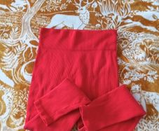 red women's leggings