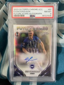 PSA 8 Signed Evan Ferguson Trading Card