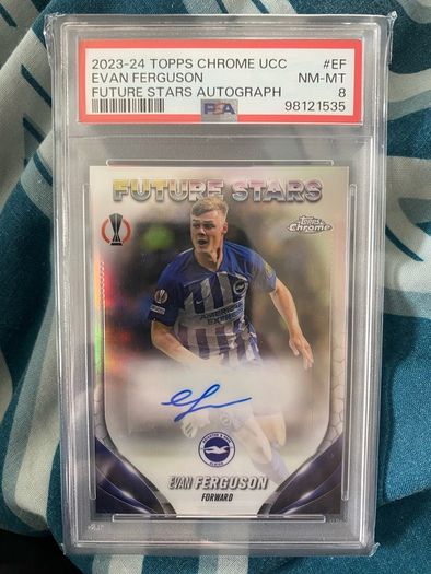 PSA 8 Signed Evan Ferguson Trading Card