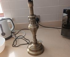 Brass Style Table Lamp Without  Shade.  New