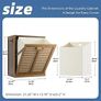 Bamboo Tilt Out Laundry Hamper, Bathroom Storage Cabinet with Hidden Removable Basket and 3 Sides Cutout Handles, Freestanding Kitchen Trash Can Cabinet, Walnut Image 3