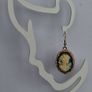 Gilted Oval Cameo Silhouette Earrings Image 7