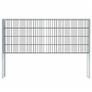 2D Gabion Fence Galvanised Steel 2.008x0.83 m 6 m (Total Length) Grey Image 2