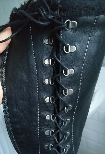 Black leather boots (37)