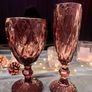 Elegant burgundy champaign glasses Image 2