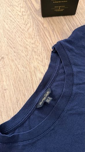 Massimo Dutti Navy Lightweight Knit Jumper