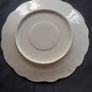 8 Piece Set of Very Old Unmarked Aynsley Bone China Plates in the Golden Crocus Pattern Gold Trim, Image 2