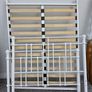 4ft 6 white metal bed frame Image 5