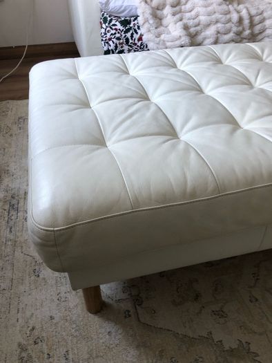 IKEA Landskrona Chaise longue, add-on unit, beige leather