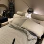 Cream Leather Corner Sofa Bed with Storage Genuine Leather Image 2