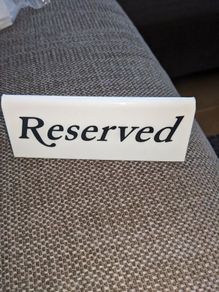 reserved sign for a table