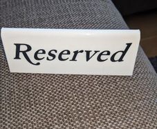 10 reserved signs for a table