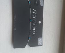 Turquoise sterling silver anklet