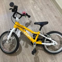 Woom 2 Kids Bike 14 Inch Lightweight Childrens Bicycle Yellow Excellent Condition