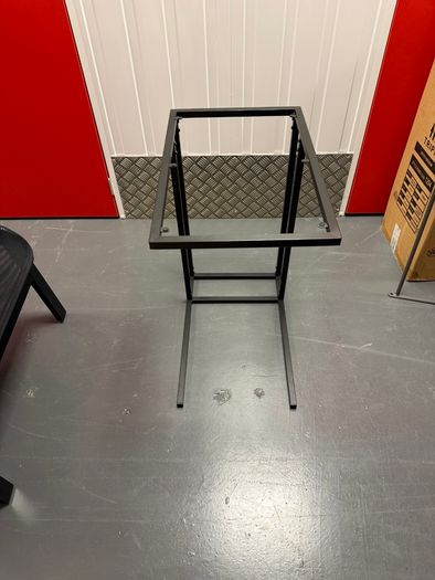 Stand, black/glass, 35x65 cm