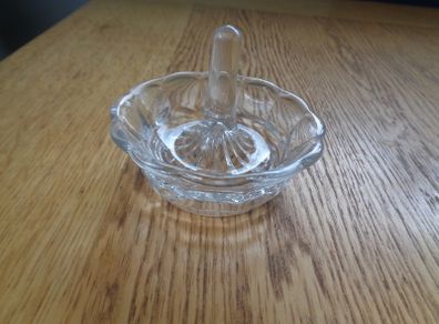 Vintage Crystal Glass Ring Holder for Sale